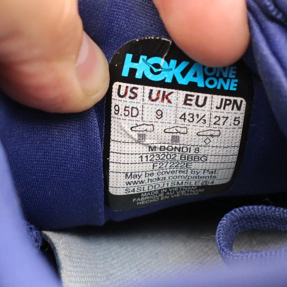 Hoka One One Bondi 8 Mens 9.5 (D) Blue Running Shoes Sneakers 1123202 BBBG - Picture 3 of 12
